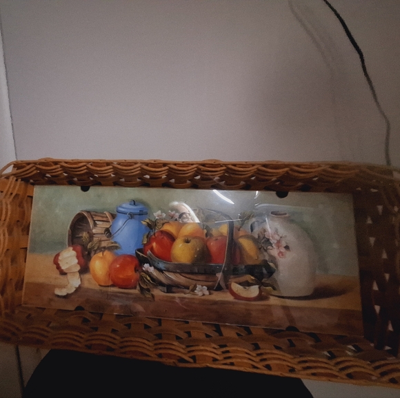 Wall Basket /Tray W/Fruit Picture - Picture 4 of 4